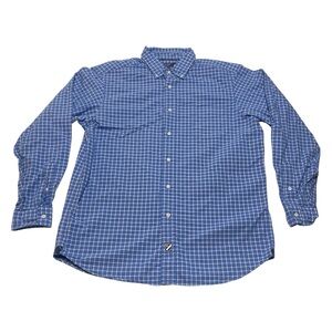 Cremieux Classics Blue Plaid Long Sleeves Button Down Shirt Men’s Size Large